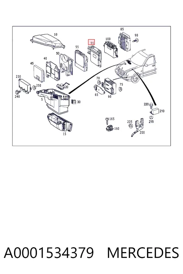 ECU A0001534379 Mercedes