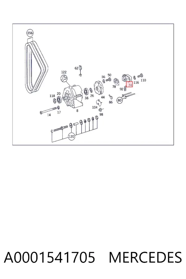 Regulador A0001541705 Mercedes