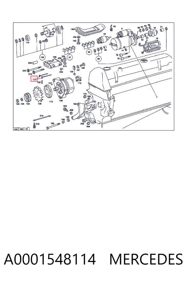 Escobillas alternador A0001548114 Mercedes