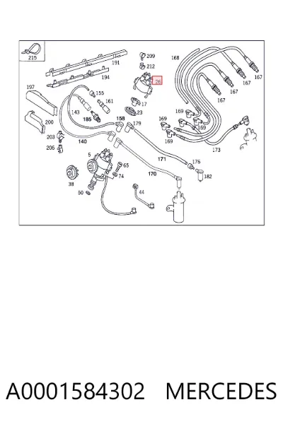 Tapa del distribuidor de encendido MERCEDES A0001584302