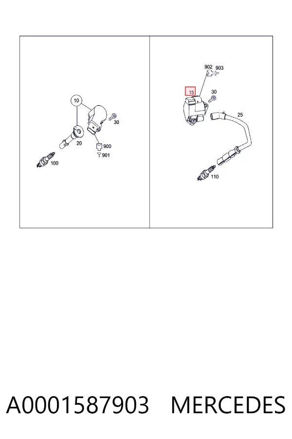 Bobina A0001587903 Mercedes