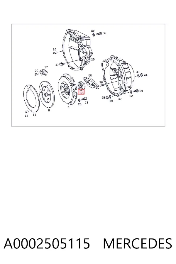 Cojinete de embrague A0002505115 Mercedes