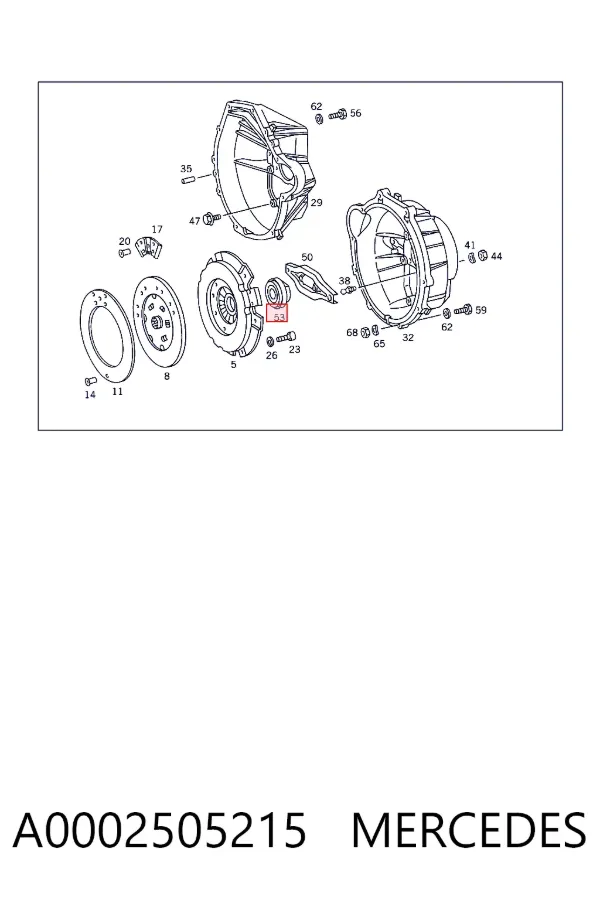 Cojinete de embrague A0002505215 Mercedes