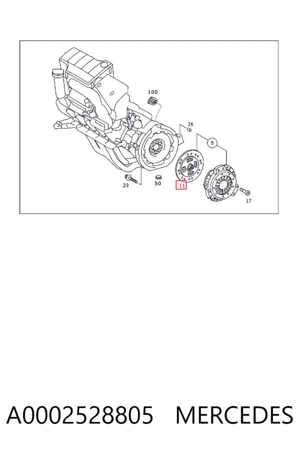 Disco de embrague A0002528805 Mercedes