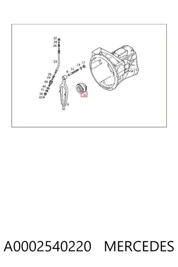 Cojinete de embrague A0002540220 Mercedes