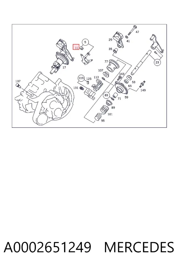 Casquillo palanca cambio A0002651249 Mercedes