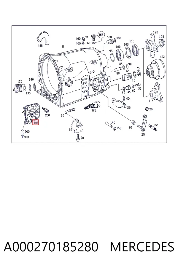 Módulo de control electrónico de la transmisión automática A000270185280 Mercedes