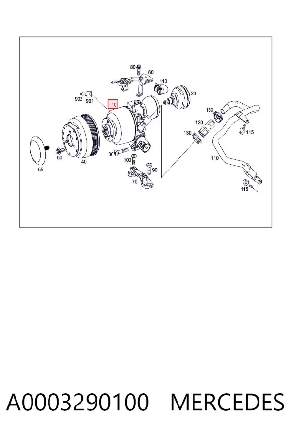 Bomba de dirección A0003290100 Mercedes