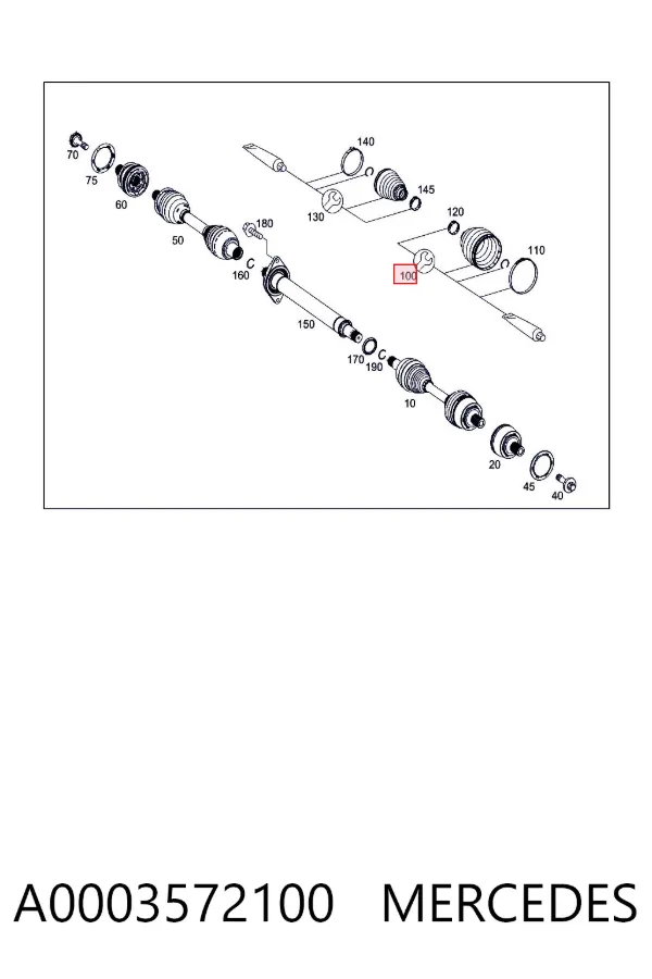Fuelle de palier delantero exterior A0003572100 Mercedes