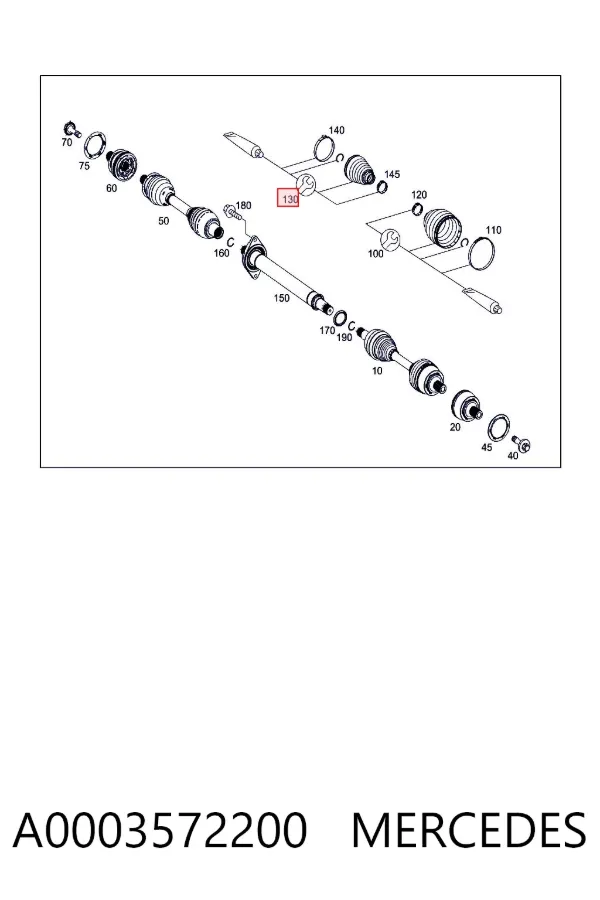 Fuelle de palier delantero exterior A0003572200 Mercedes