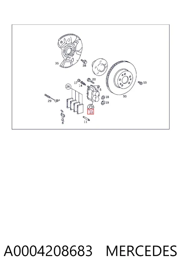 Kit de reparación de pinzas de freno A0004208683 Mercedes