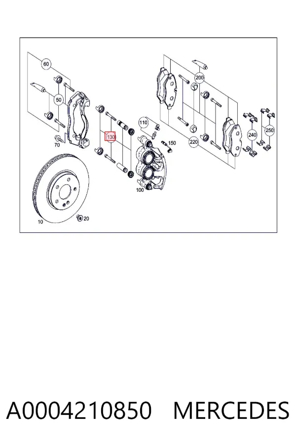 Kit de reparación de pinzas de freno A0004210850 Mercedes