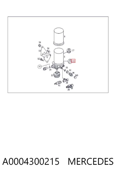 Juego de reparación del separador de humedad (camión) MERCEDES A0004300215