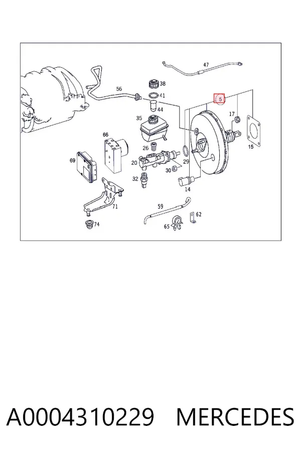 Servofreno A0004310229 Mercedes