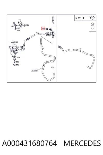 Válvula del servofreno MERCEDES A000431680764