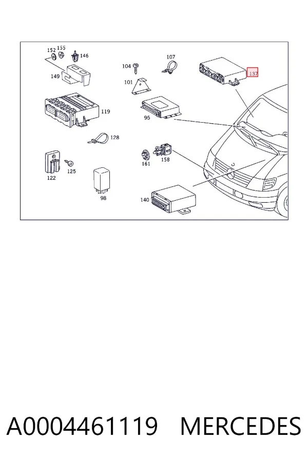 Módulo de confort A0004461119 Mercedes