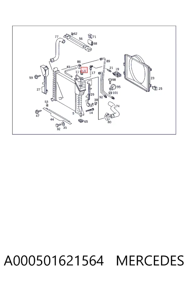 Tapa radiador A000501621564 Mercedes