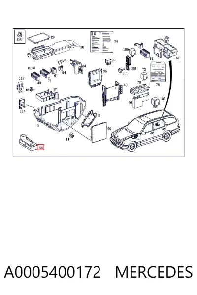 Bloque de relés MERCEDES A0005400172