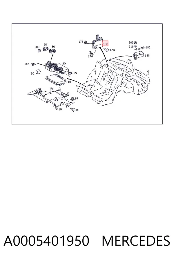 Caja de fusibles A0005401950 Mercedes