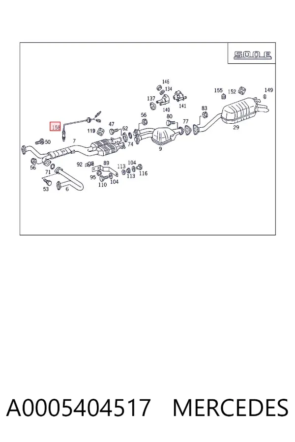 Sonda lambda A0005404517 Mercedes