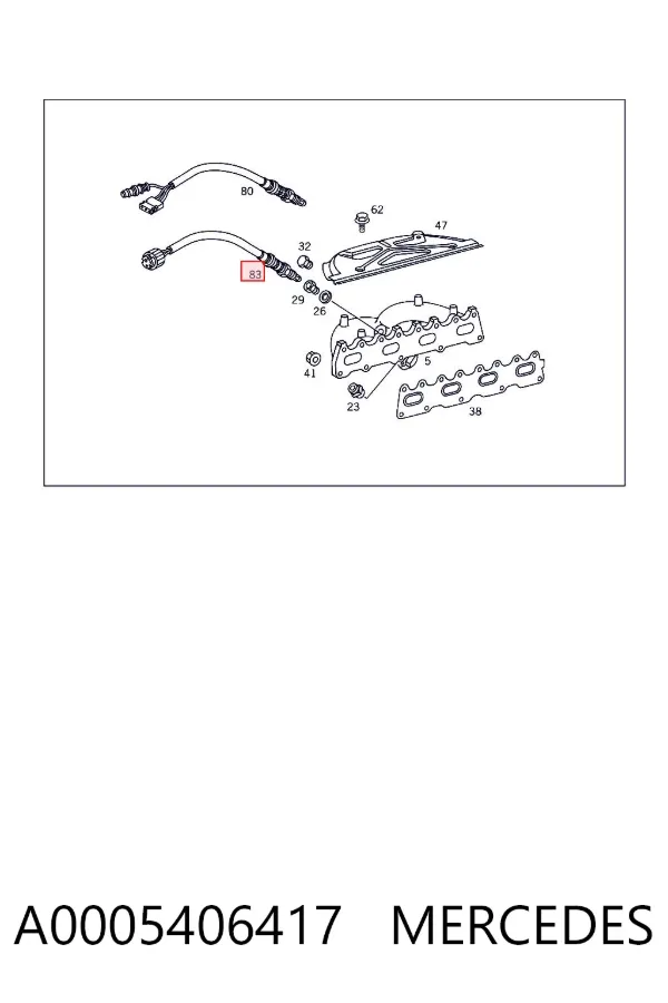 Sonda lambda, sensor de oxígeno antes del catalizador izquierdo A0005406417 Mercedes