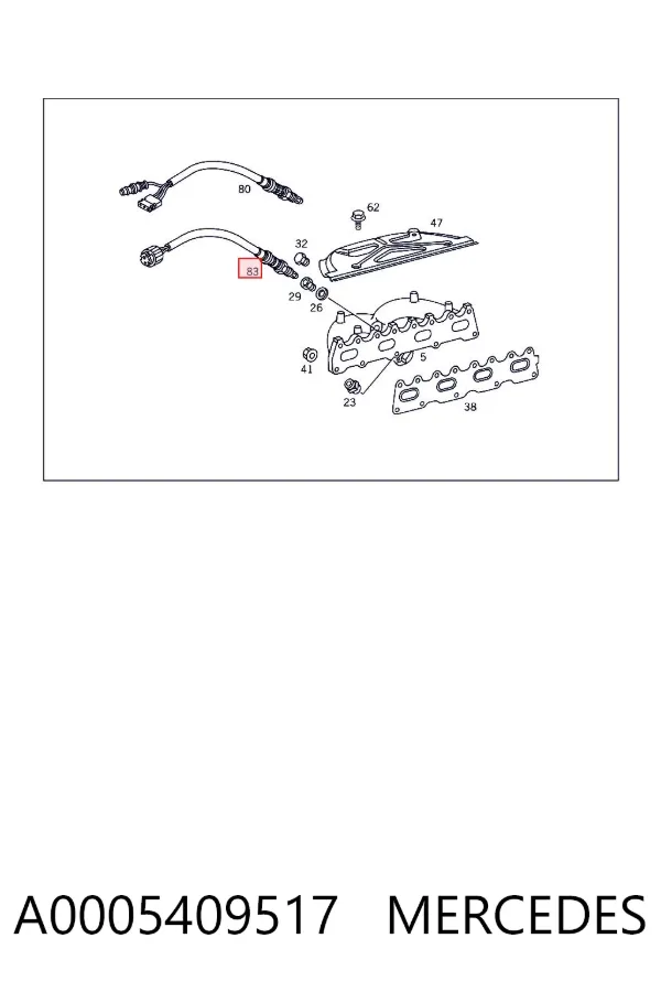 Sensor de oxígeno previo al catalizador A0005409517 Mercedes