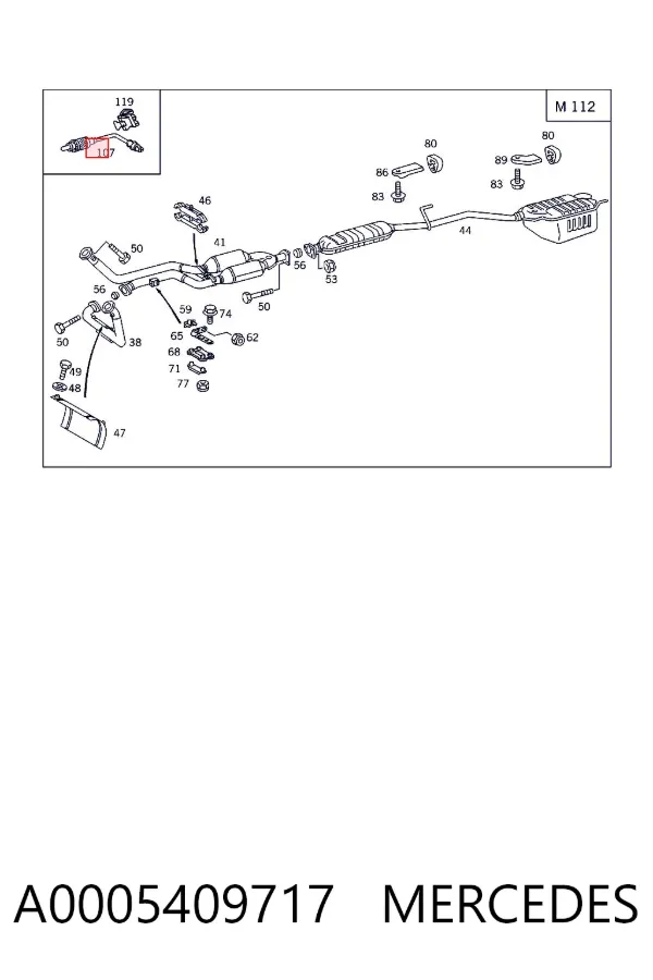 Sensor de oxígeno previo al catalizador A0005409717 Mercedes