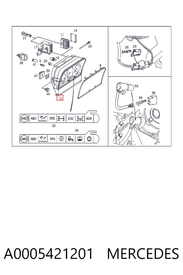 Cuadro instrumentos A0005421201 Mercedes