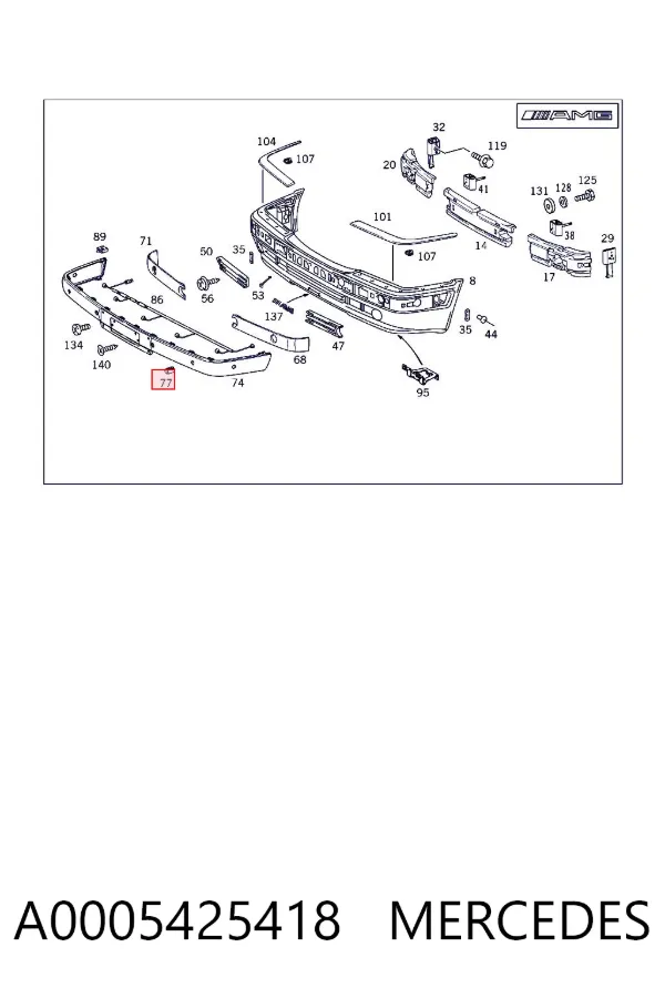Sensor de estacionamiento delantero A0005425418 Mercedes