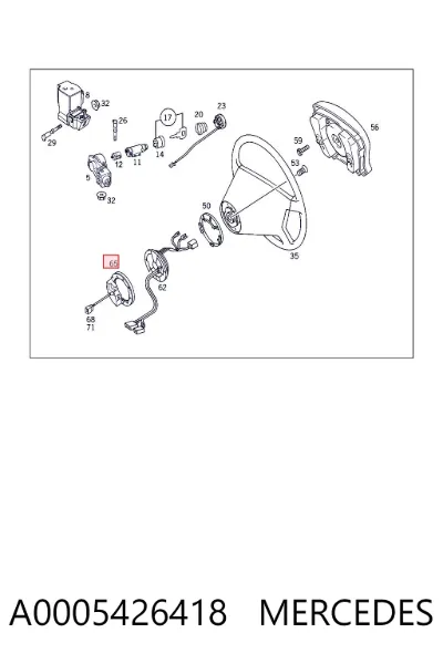 Sensor de ángulo de giro del volante MERCEDES A0005426418