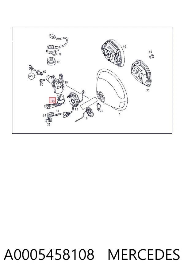 Conmutador de arranque A0005458108 Mercedes