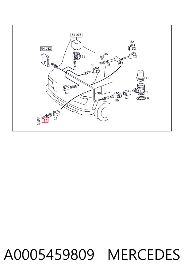 Interruptor de luz de freno A0005459809 Mercedes