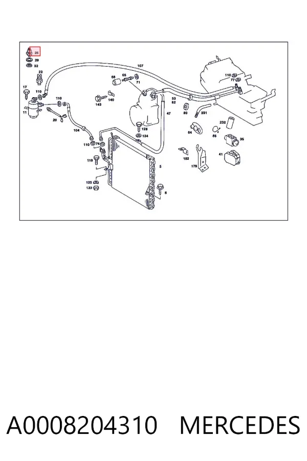 Sensor de presion de aire acondicionado A0008204310 Mercedes