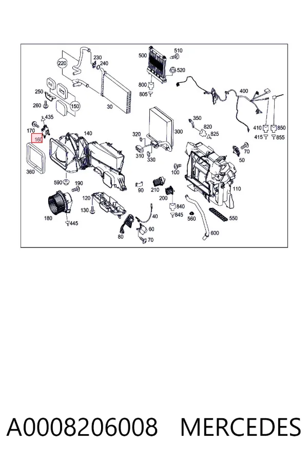 Motor de recirculación de aire A0008206008 Mercedes