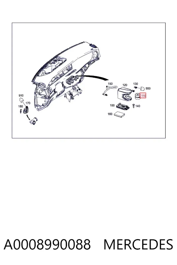 Aromatizante para tablero A0008990088 Mercedes