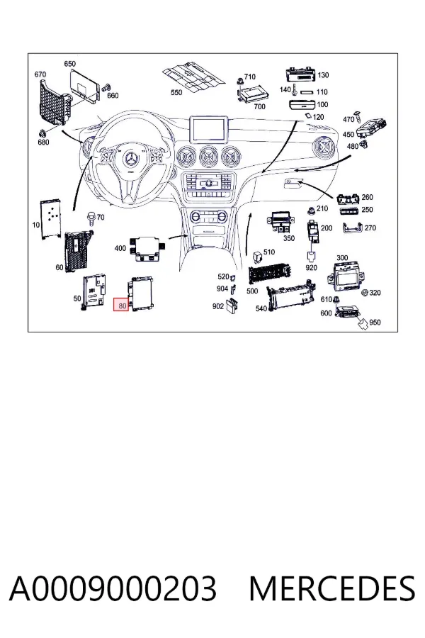 Módulo de control electrónico de la transmisión automática A0009000203 Mercedes