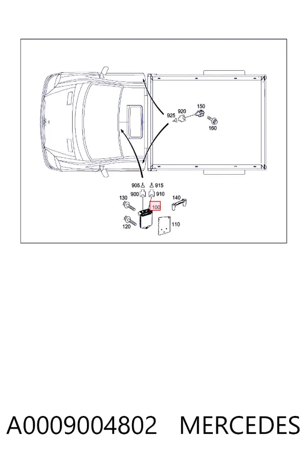 Módulo de control de airbag A0009004802 Mercedes
