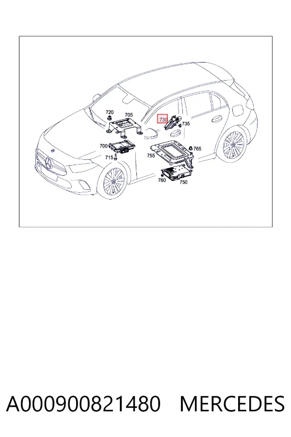 Módulo de control del motor de la bomba de combustible A000900821480 Mercedes