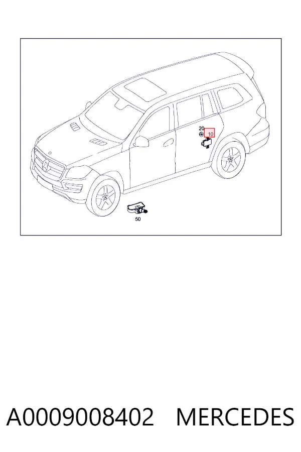 Unidad de control de presión de neumáticos A0009008402 Mercedes