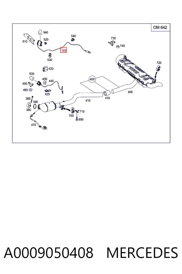 Sensor de temperatura de gases de escape del filtro de partículas A0009050408 Mercedes