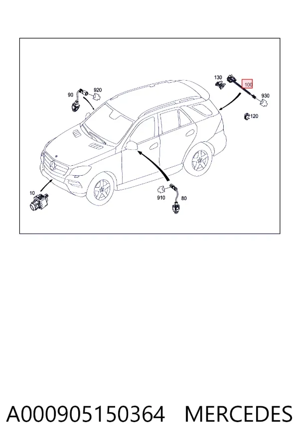 Cámara del sistema de visión A000905150364 Mercedes
