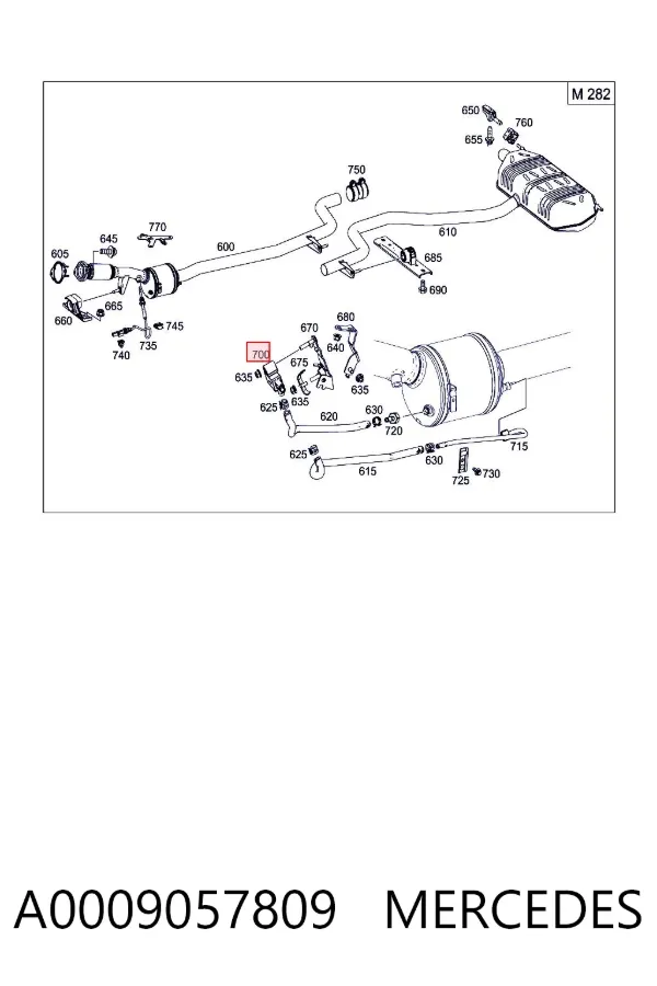 Sensor de presion gases de escape A0009057809 Mercedes