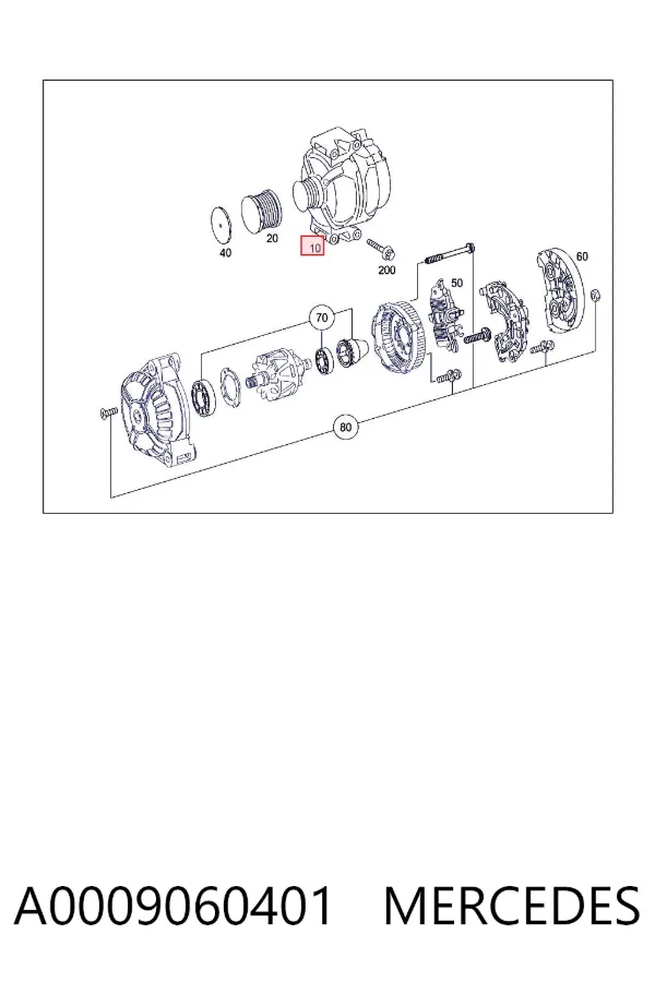Alternador A0009060401 Mercedes