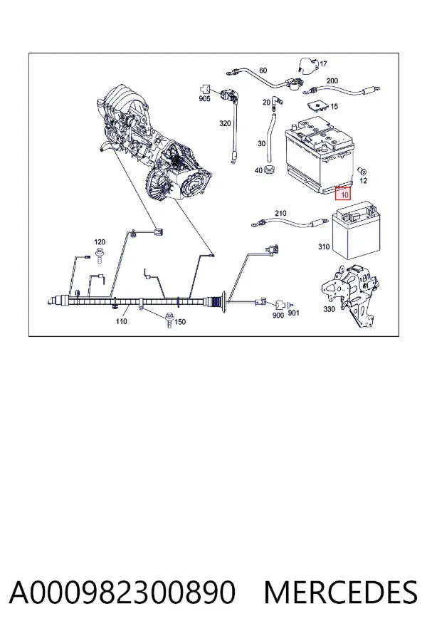 Batería A000982300890 Mercedes