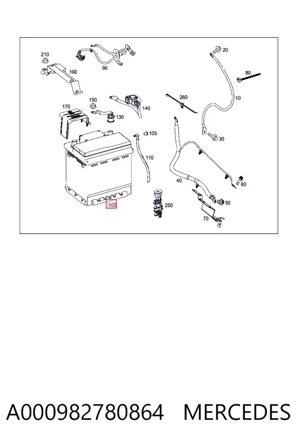Batería A000982780864 Mercedes