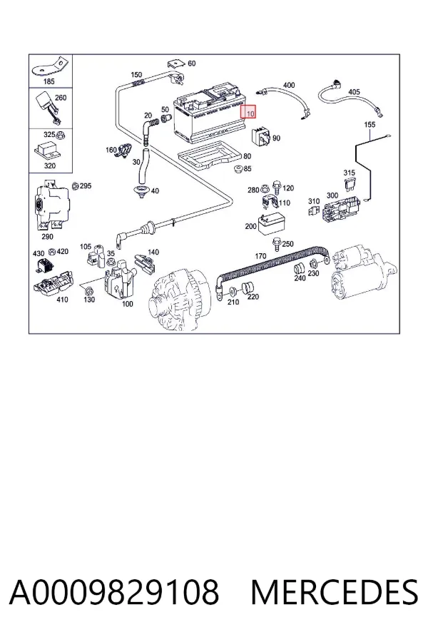Batería A0009829108 Mercedes