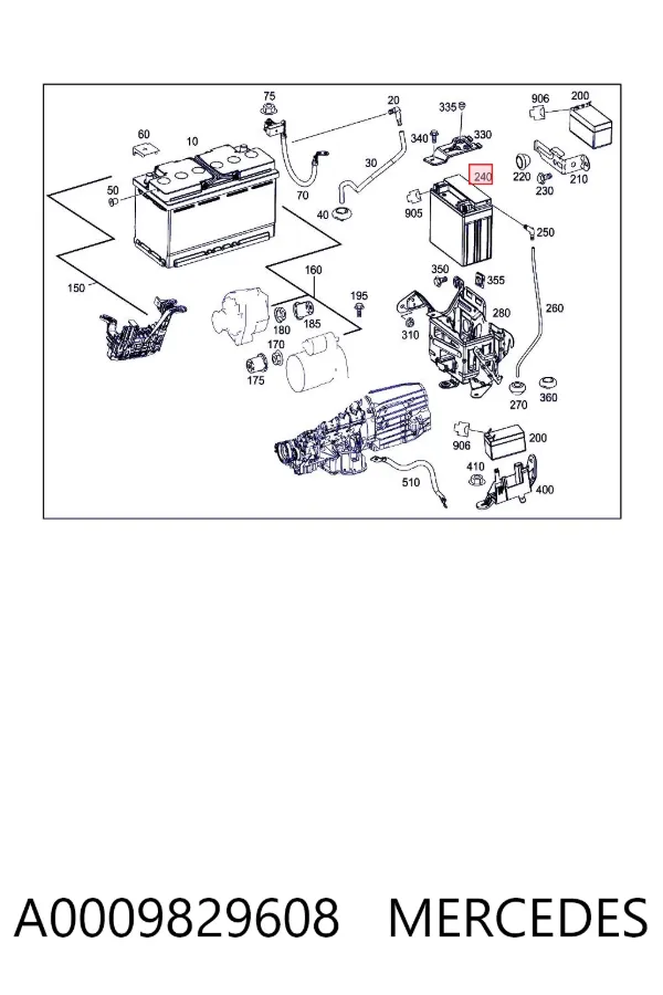 Batería A0009829608 Mercedes
