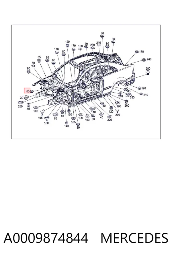 Deposito de limpiaparabrisas A0009874844 Mercedes