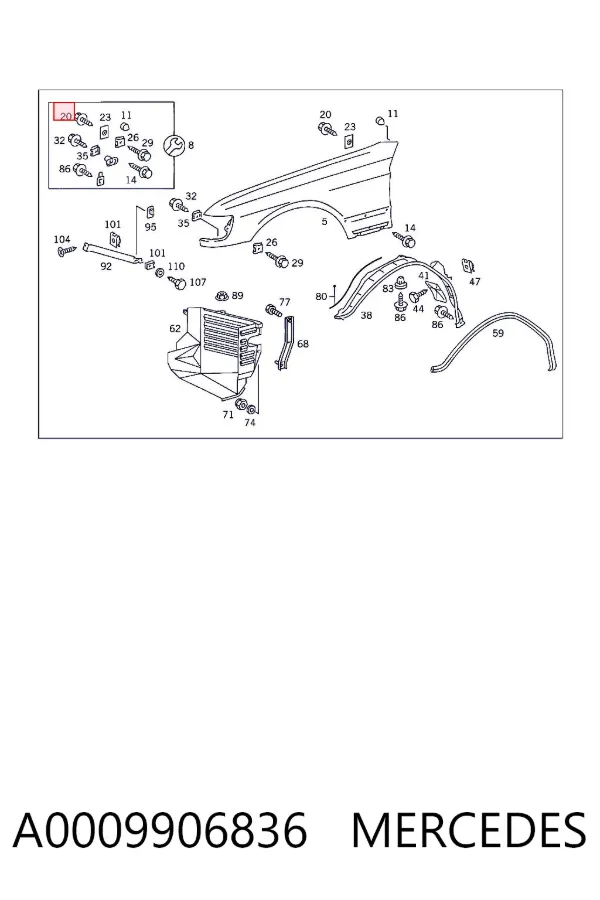  A0009906836 Mercedes