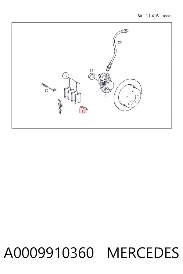  A0009910360 Mercedes